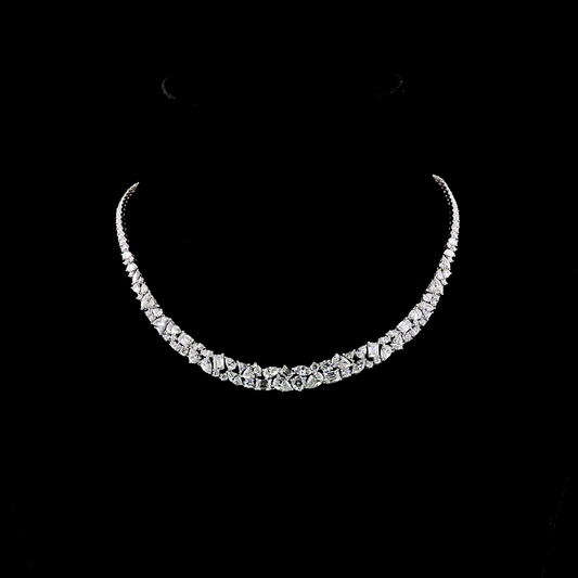 16.39 CTTW MIX Lab Grown Diamond Special Necklace 16" (E Color and VS1 Clarity)