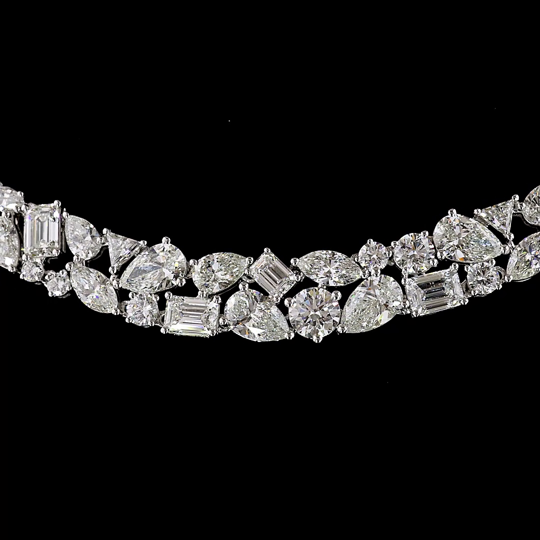 16.39 CTTW MIX Lab Grown Diamond Special Necklace 16" (E Color and VS1 Clarity)