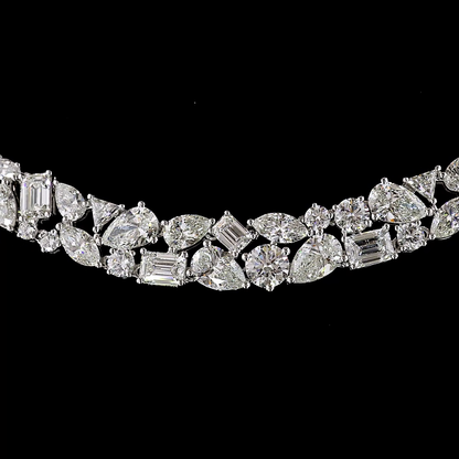 16.39 CTTW MIX Lab Grown Diamond Special Necklace 16" (E Color and VS1 Clarity)