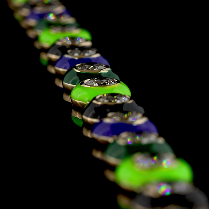 11.41 CTTW Round Lab Diamond Station Necklace (E Color and VS1 Clarity)