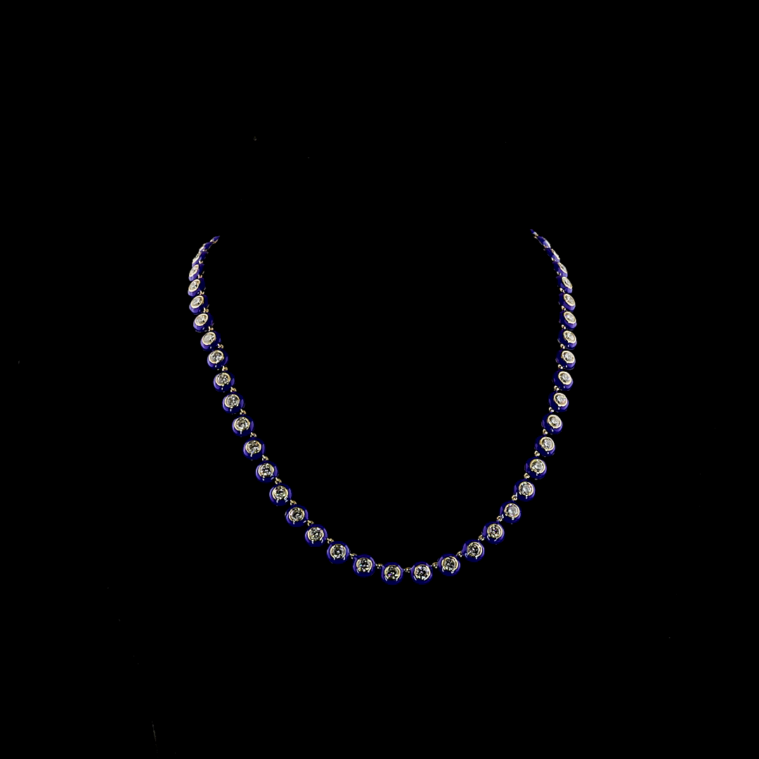 11.56 CTTW Round Lab Grown Diamond Station Necklace 16.75" (F Color and VS Clarity)