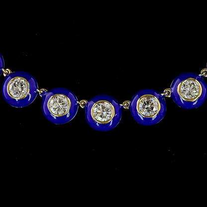 11.56 CTTW Round Lab Grown Diamond Station Necklace 16.75" (F Color and VS Clarity)