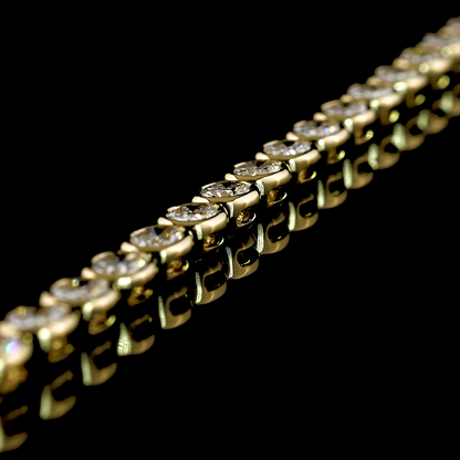 10.16 CTTW Oval Lab Diamond Tennis Necklace (E Color and VS1 Clarity)