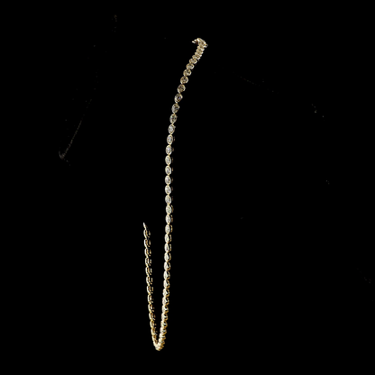 10.16 CTTW Oval Lab Diamond Tennis Necklace (E Color and VS1 Clarity)