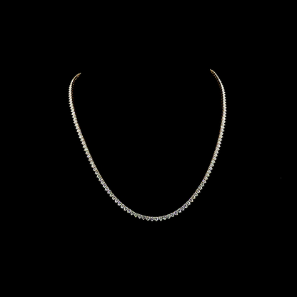 9.92 CTTW Round Lab Grown Diamond Tennis Necklace 17" (E Color and VS1 Clarity)