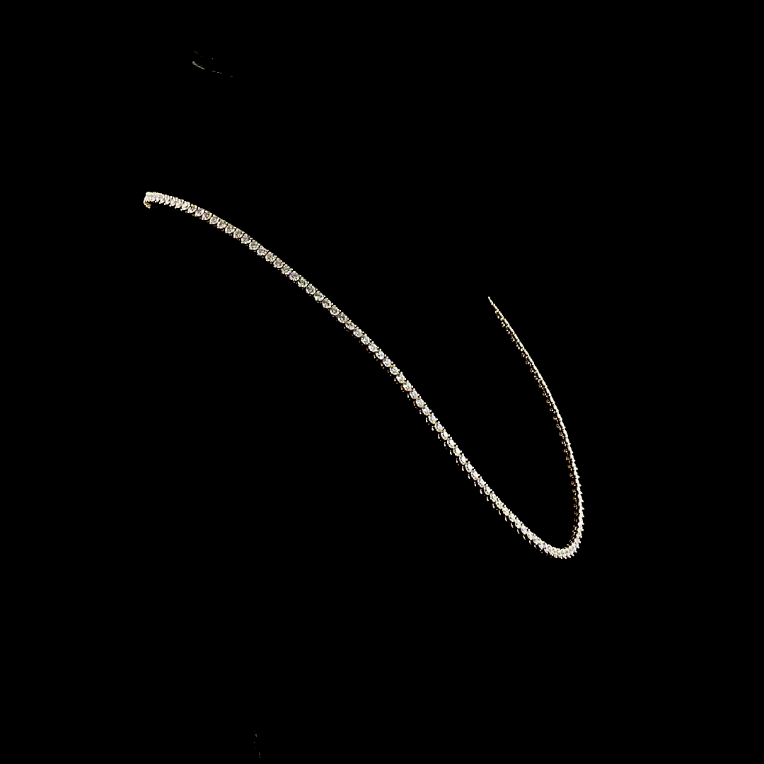 9.92 CTTW Round Lab Grown Diamond Tennis Necklace 17" (E Color and VS1 Clarity)