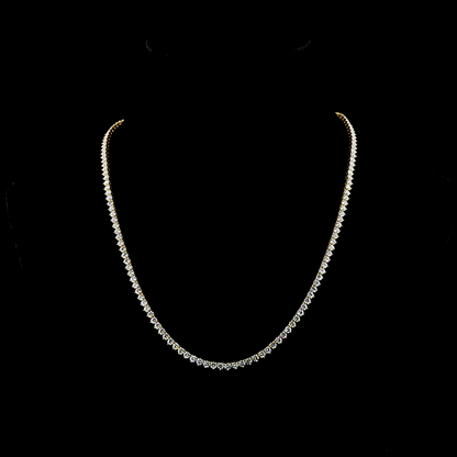 12.14 CTTW Round Lab Grown Diamond Tennis Necklace 18" (E Color and VS1 Clarity)