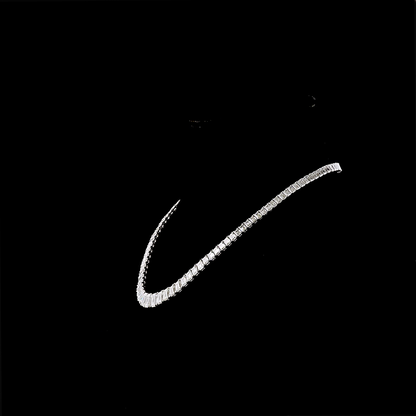 47.05 CTTW Emerald Lab Diamond Riviera Necklace (E Color and VS1 Clarity)