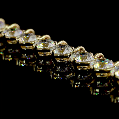 10.12 CTTW Round Lab Diamond Station Necklace (E Color and VS1 Clarity)