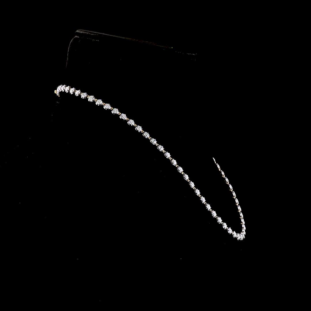 10.09 CTTW Round Lab Grown Diamond Station Necklace 16.5" (E Color and VS1 Clarity)