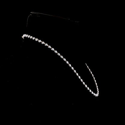 10.09 CTTW Round Lab Grown Diamond Station Necklace 16.5" (E Color and VS1 Clarity)