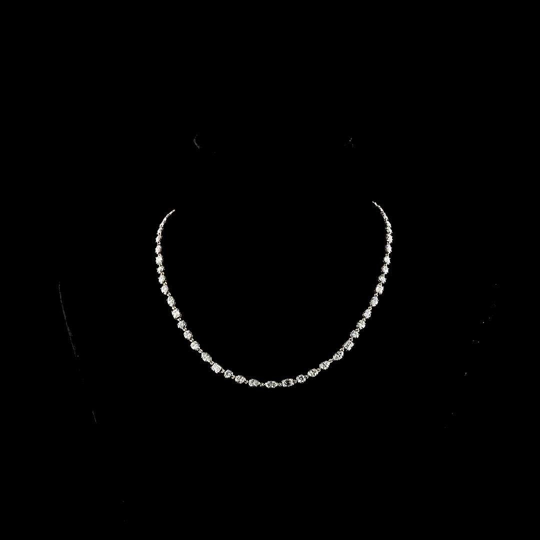 10.52 CTTW MIX Lab Diamond Station Necklace (E Color and VS1 Clarity)
