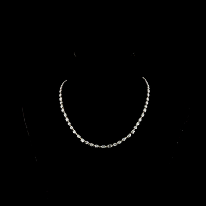 10.52 CTTW MIX Lab Diamond Station Necklace (E Color and VS1 Clarity)