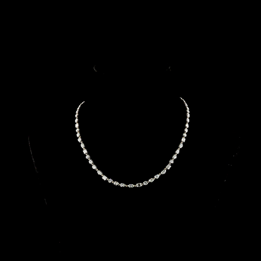 10.52 CTTW MIX Lab Diamond Station Necklace (E Color and VS1 Clarity)