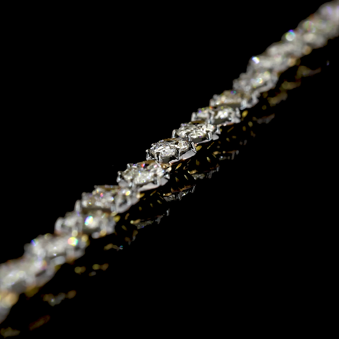 10.52 CTTW MIX Lab Diamond Station Necklace (E Color and VS1 Clarity)