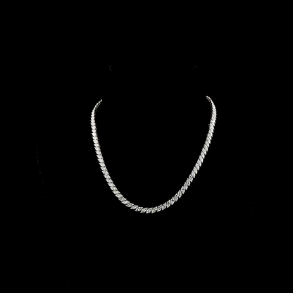 21.50 CTTW Marquise Lab Diamond Tennis Necklace (E Color and VS1 Clarity)