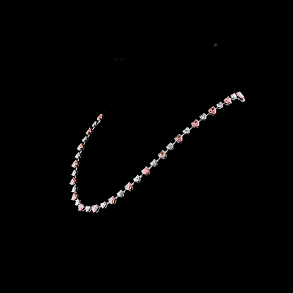 23.75 CTTW Heart Lab Grown Diamond Station Necklace 16" (FV.P Color and VS2 Clarity)