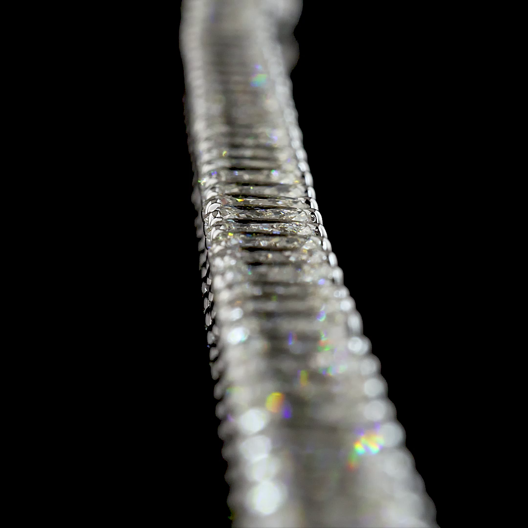 35.31 CTTW Pear Lab Grown Diamond Tennis Necklace 16" (E Color and VS1 Clarity)