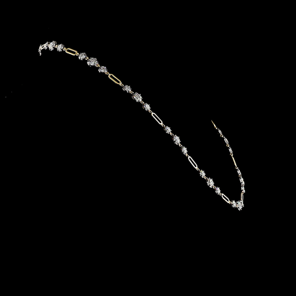 11.02 CTTW Round Lab Diamond Station Necklace (E Color and VS1 Clarity)