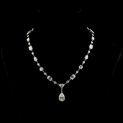28.47 CTTW MIX Lab Grown Diamond Lariat Necklace 16.5" (F Color and VS1 Clarity)
