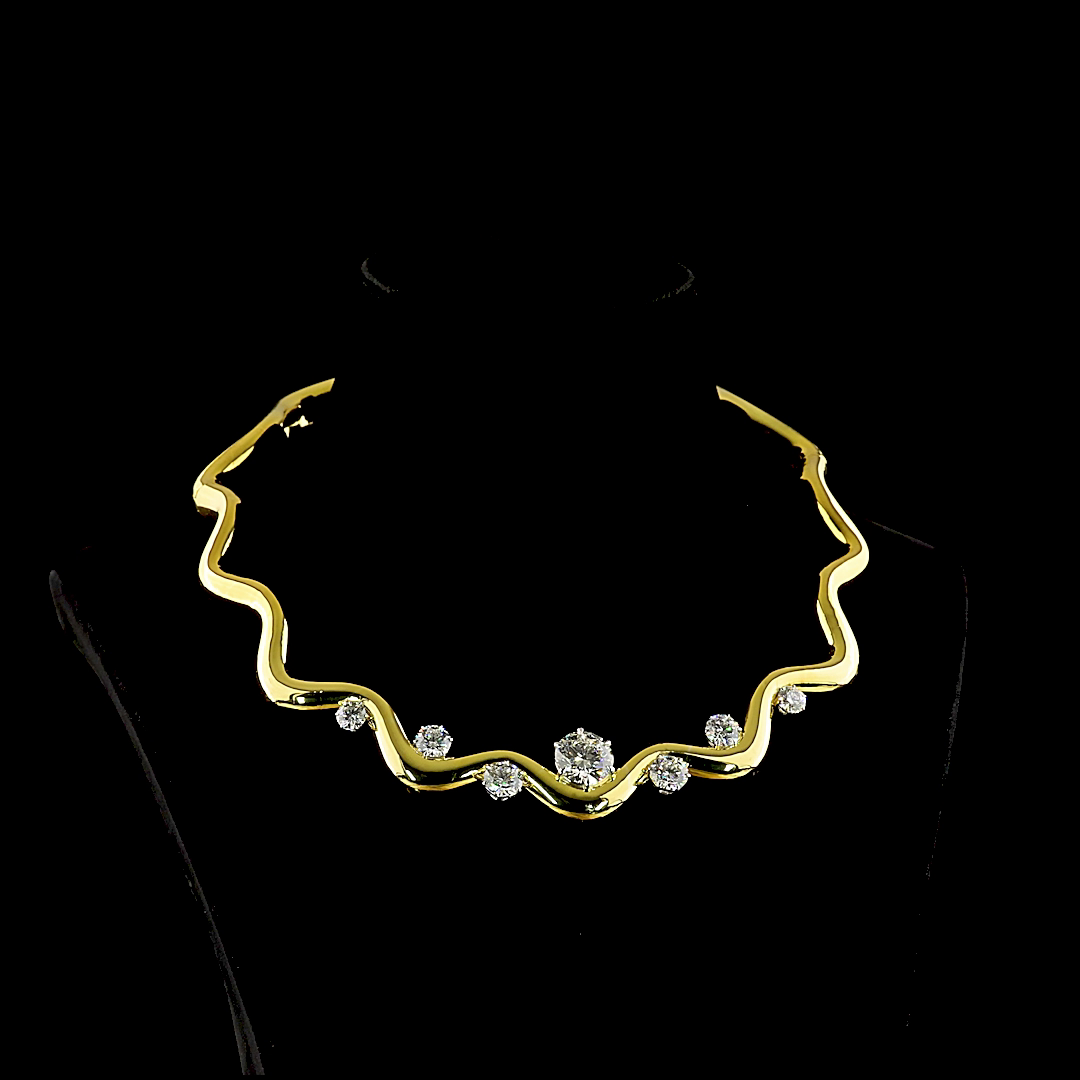 18.23 CTTW Round Lab Diamond Special Necklace (F Color and VVS2 Clarity)