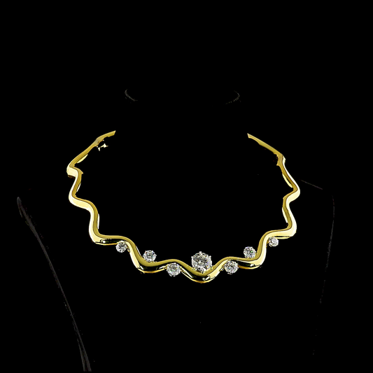 18.23 CTTW Round Lab Grown Diamond Special Necklace 16.5" (F Color and VVS2 Clarity)
