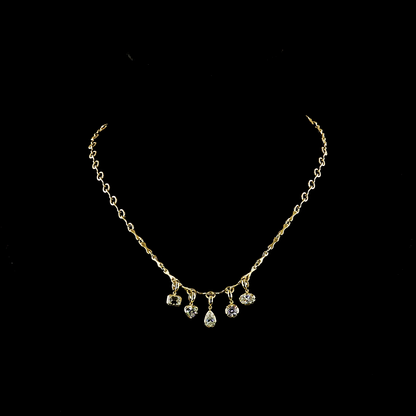 2.61 CTTW MIX Lab Grown Diamond 5 Stones Necklace 16" (E Color and VS1 Clarity)