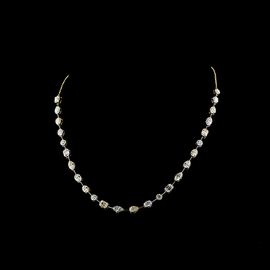5.38 CTTW MIX Lab Grown Diamond Station Necklace 16" (E Color and VS1 Clarity)