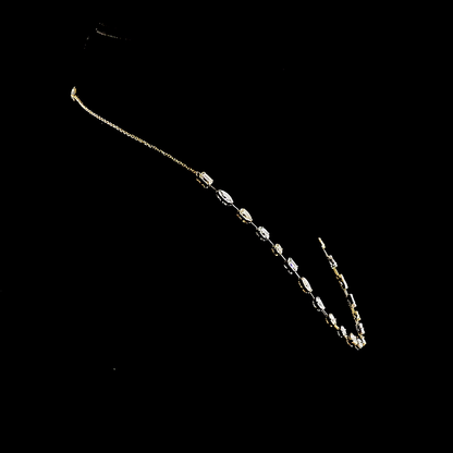 5.38 CTTW MIX Lab Diamond Station Necklace (E Color and VS1 Clarity)