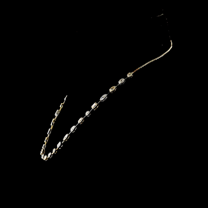 5.38 CTTW MIX Lab Diamond Station Necklace (E Color and VS1 Clarity)