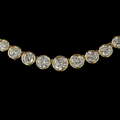 5.12 CTTW Round Lab Grown Diamond Riviera Necklace 16" (E Color and VS1 Clarity)