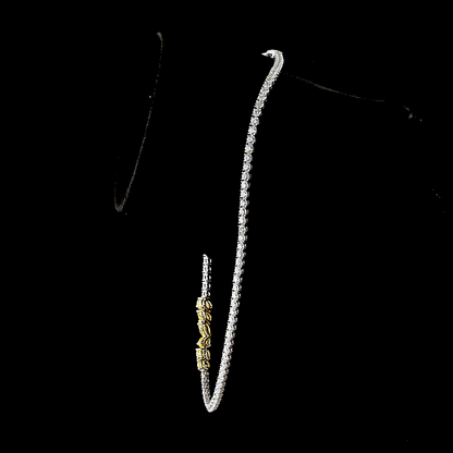 21.81 CTTW MIX Lab Grown Diamond Tennis Necklace 16" (FV.YL Color and VS2 Clarity)