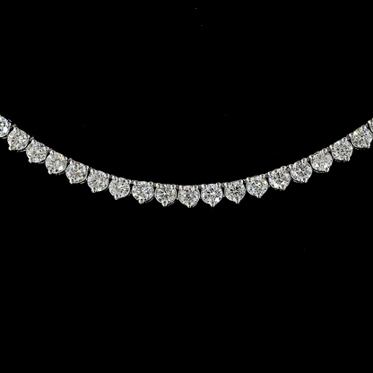4.40 CTTW Round Lab Grown Diamond Tennis Necklace 16.5" (E Color and VS1 Clarity)