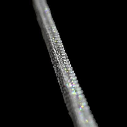 4.40 CTTW Round Lab Grown Diamond Tennis Necklace 16.5" (E Color and VS1 Clarity)