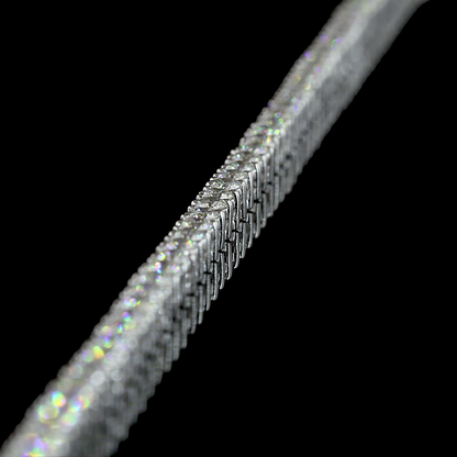 4.40 CTTW Round Lab Grown Diamond Tennis Necklace 16.5" (E Color and VS1 Clarity)