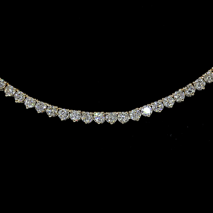4.97 CTTW Round Lab Grown Diamond Tennis Necklace 17" (F Color and VS2 Clarity)