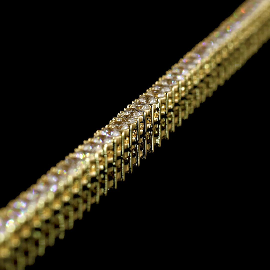 4.97 CTTW Round Lab Grown Diamond Tennis Necklace 17" (F Color and VS2 Clarity)