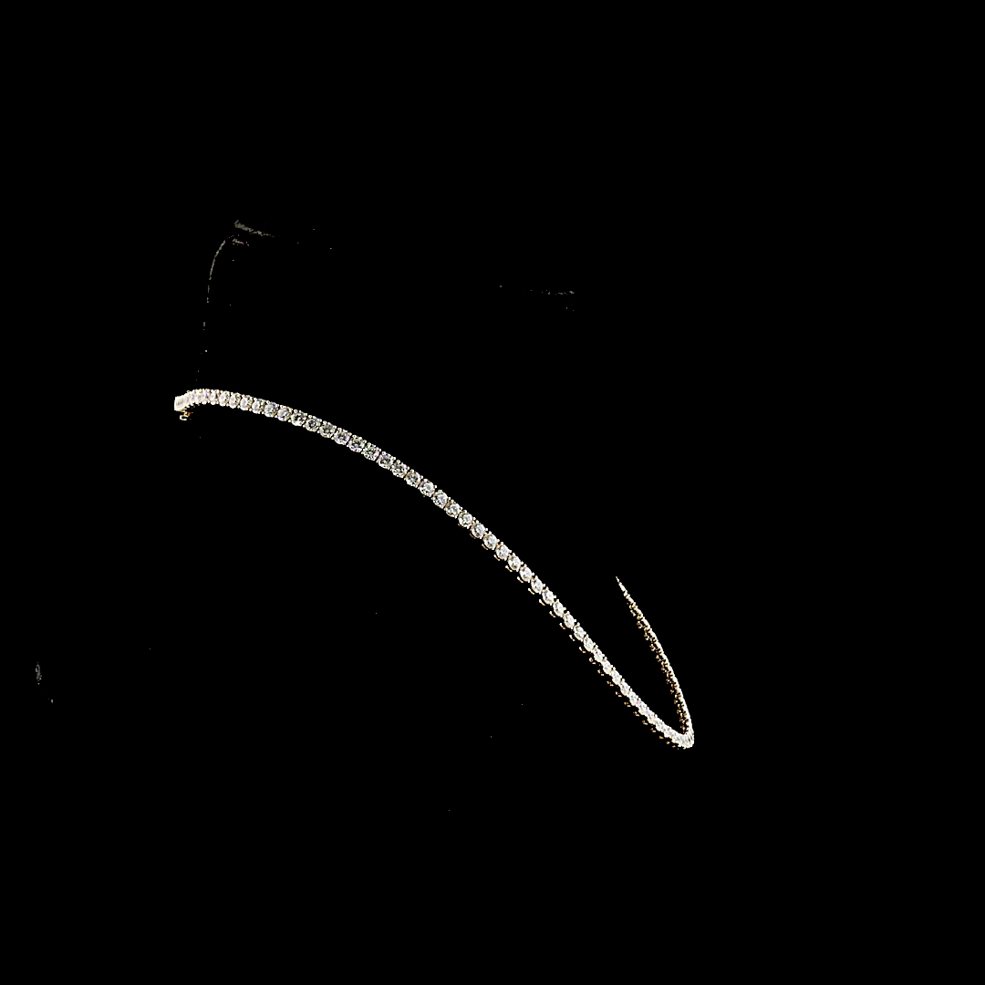 14.39 CTTW Round Lab Grown Diamond Tennis Necklace 15" (F Color and VS Clarity)