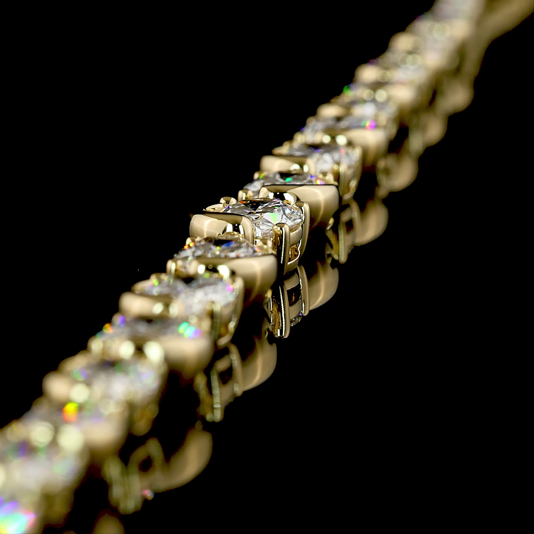 6.92 CTTW Marquise Lab Grown Diamond Riviera Necklace 16.5" (E Color and VS1 Clarity)