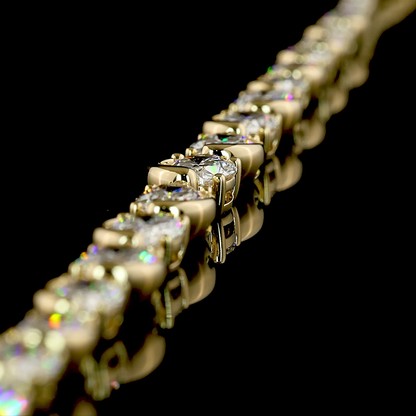 6.92 CTTW Marquise Lab Grown Diamond Riviera Necklace 16.5" (E Color and VS1 Clarity)
