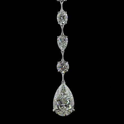 47.11 CTTW MIX Lab Grown Diamond Lariat Necklace 16.5" (E Color and VS1 Clarity)