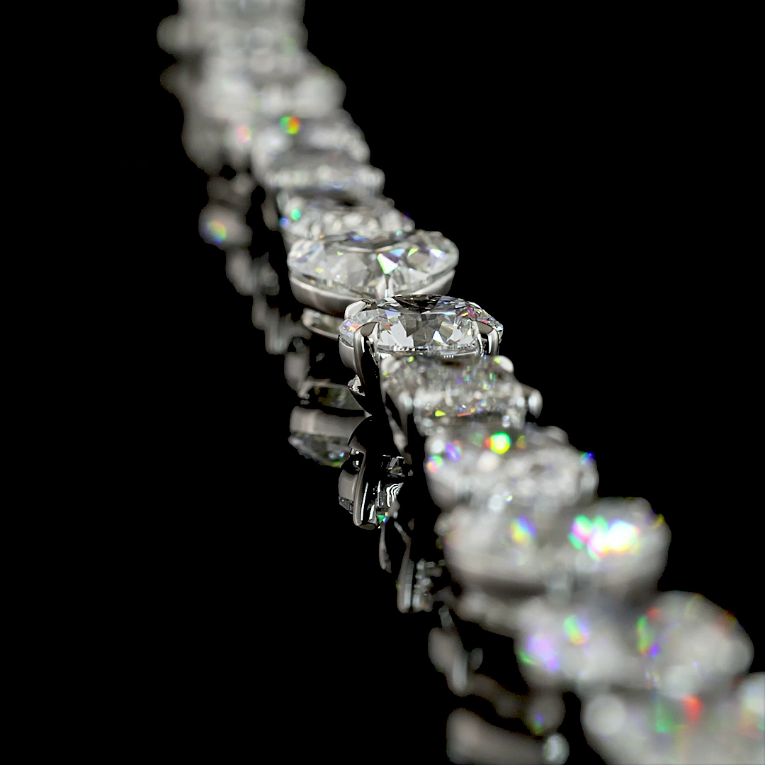 47.11 CTTW MIX Lab Grown Diamond Lariat Necklace 16.5" (E Color and VS1 Clarity)