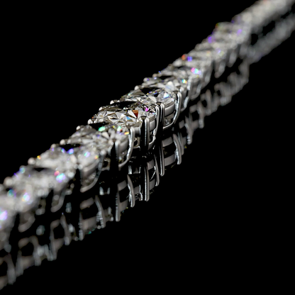 15.38 CTTW Oval Lab Grown Diamond Riviera Necklace 16" (F Color and VVS2 Clarity)
