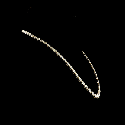 22.03 CTTW Oval Lab Grown Diamond Riviera Necklace 17" (E Color and VS1 Clarity)