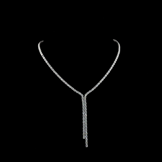 17.63 CTTW Oval Lab Grown Diamond Lariat Necklace 16.5" (E Color and VS1 Clarity)