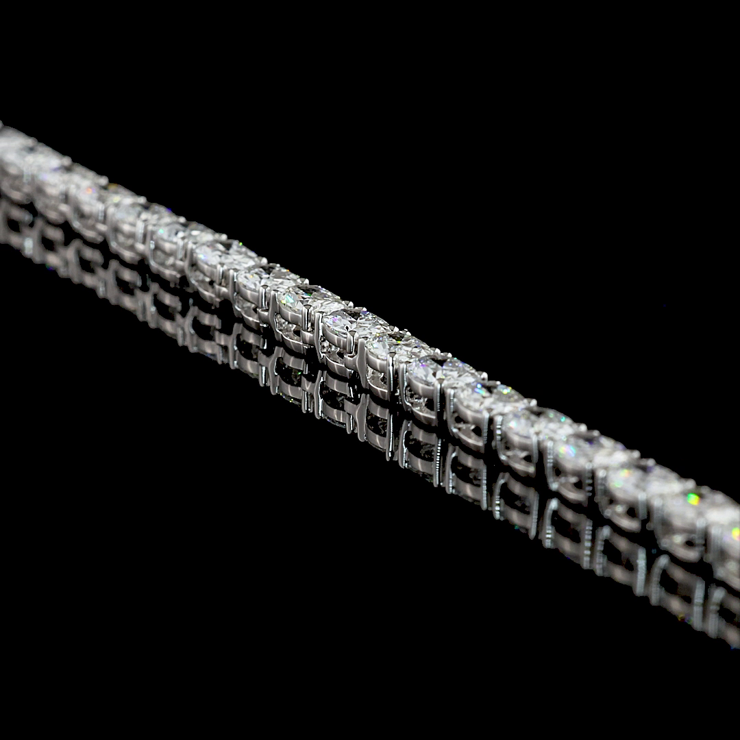 17.63 CTTW Oval Lab Grown Diamond Lariat Necklace 16.5" (E Color and VS1 Clarity)
