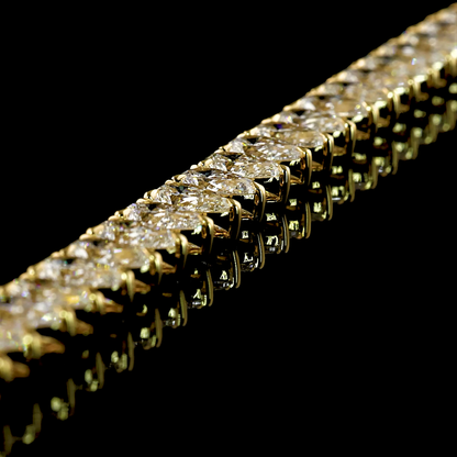 35.06 CTTW Pear Lab Grown Diamond Tennis Necklace 16.5" (E Color and VS1 Clarity)