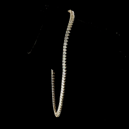 35.06 CTTW Pear Lab Grown Diamond Tennis Necklace 16.5" (E Color and VS1 Clarity)