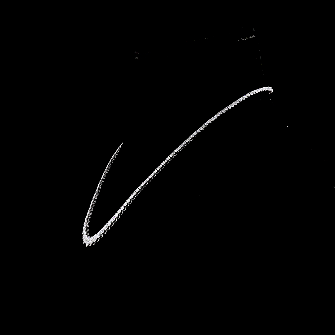 10.83 CTTW Round Lab Grown Diamond Riviera Necklace 16.5" (E Color and VS1 Clarity)