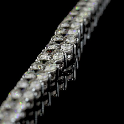12.60 CTTW Round Lab Grown Diamond Riviera Necklace 16" (E Color and VS1 Clarity)